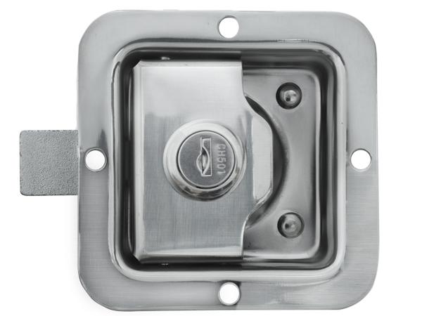 Large Paddle Handle Cab Latch with Inside Release and Strike Plate 